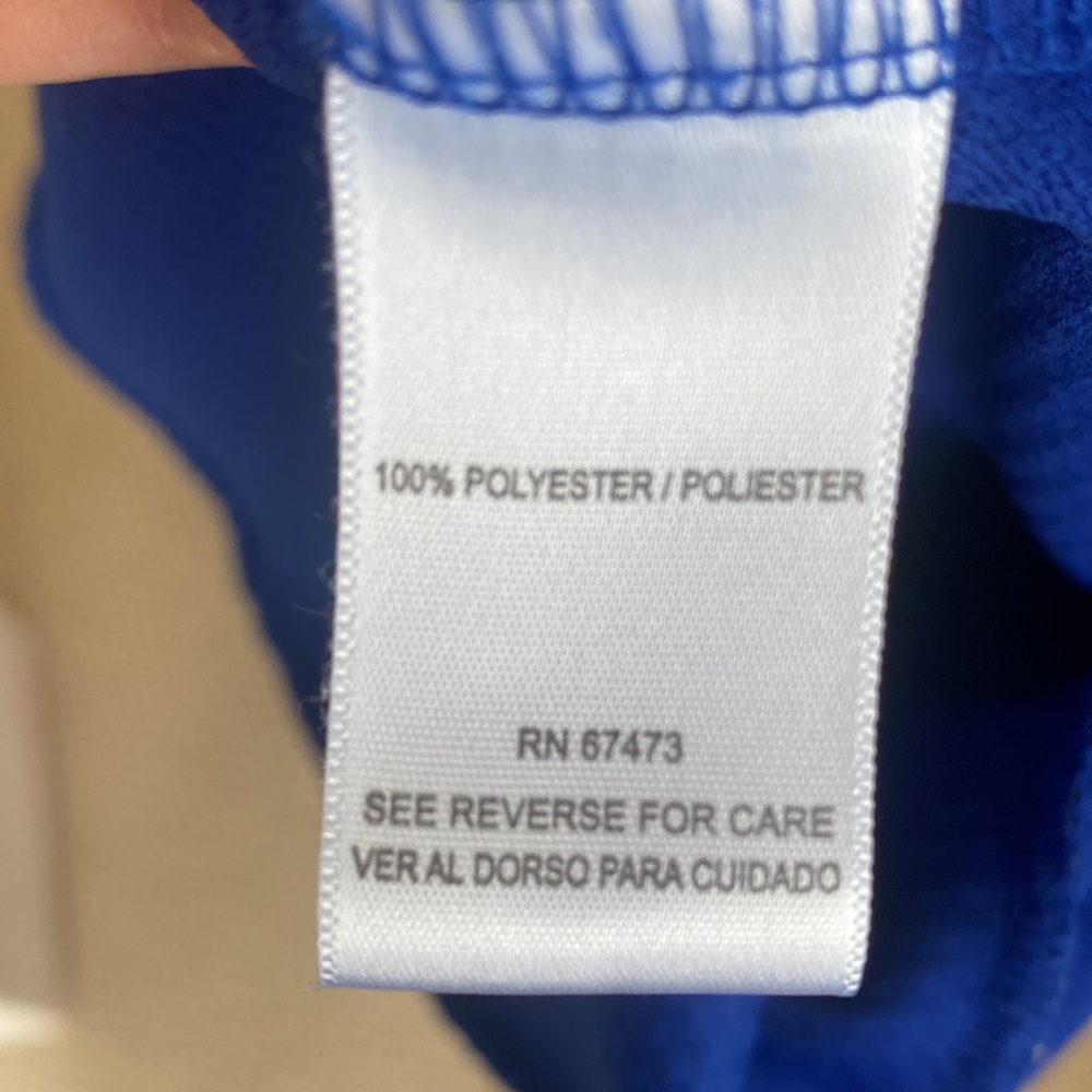 Royal blue color dress by Julian Taylor, size 8. Barely worn. 100% polyester - Picture 5 of 5